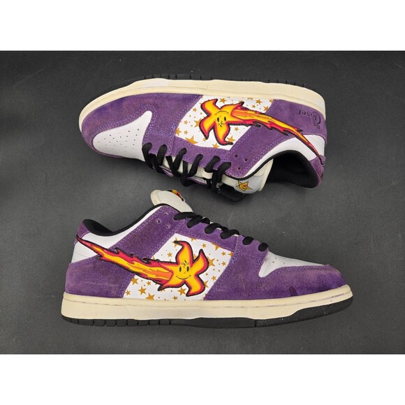 Death Dreams x The Closet Shoes Mens 8 SB Dunk Low White Purple Suede TSE 1-300 - Picture 11 of 15